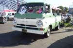 The for sale sign on this Dodge A100 Pickup said it was still running the factory 273 4 bbl, and 3 speed stick. We followed it into the show, and loved the little V8's rumble. The price kept getting lower, but not low enough for us.  &raquo; Click to zoom ->