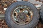 Currently the truck only has the outer wheels/tires on it, but it did come with the inner set of duals as well. We're totally installing these before the truck hits the road. The previous owner said that he could not get the rear wheels off. He did not have an impact gun or a torch though.  &raquo; Click to zoom ->