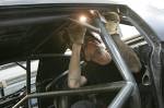 After it was coated, the Bomb went to Nick Miserendino at Red Zone Race Fabrication (http://www.myspace.com/redzoneracefabrication) who handled all the rollcage work, subframe connectors, and minitubbing.  &raquo; Click to zoom ->