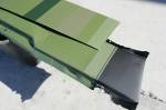 We mixed up a lot of different colors of army green and flat clear to try and get the right hue. We&rsquo;re not exactly positive of the final mix, so if we ever need to touch up the paint again we&rsquo;re going to be in trouble.  &raquo; Click to zoom ->