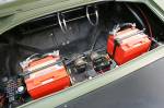 In the trunk are twin Odyssey PC1200 batteries and a Flaming River cutoff switch. The wiring is from Painless Performance. Those brackets are intended to hold the ZEX nitrous bottle, just in case we need some extra oomph.  &raquo; Click to zoom ->