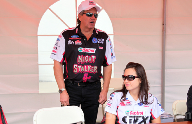 John Force and Ashley Force John Force and Ashley Force