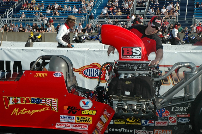 Ethan adjusting the motor 