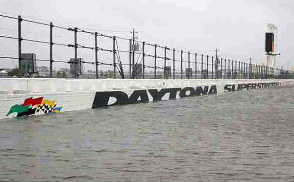 Daytona Speedway flooded