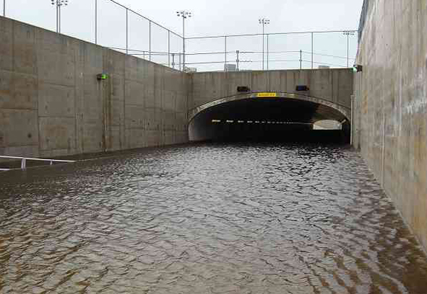Daytona Speedway flooded