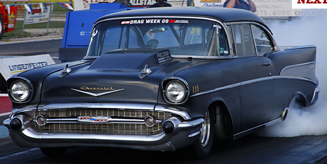 Turbo 1957 Chevy at 2009 Drag Week