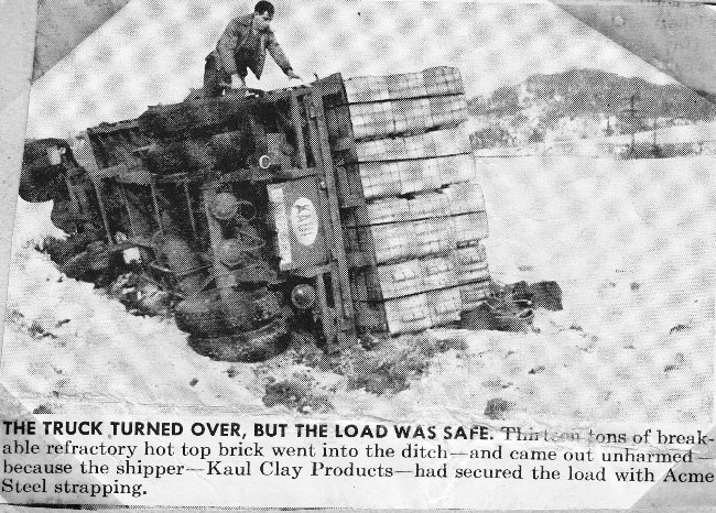 Rolled over antique truck