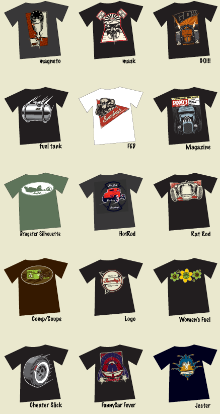 Gearhead T-shirts from Snooky's Gearhead T-shirts from Snooky's