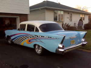 Custom painted 1957 Chevy Woah, paint, woah