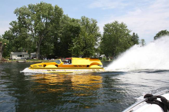 Hydrocar on the water