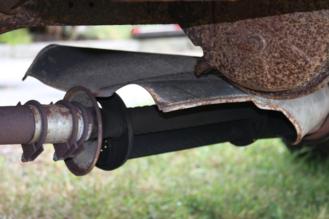 Badly blown up mufffler