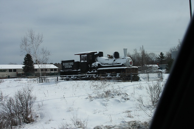 Locomotive on side of road!