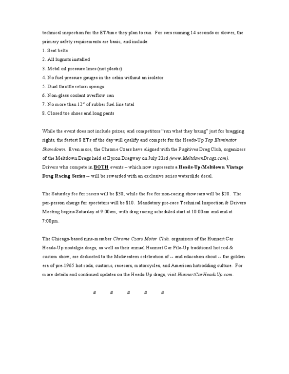 Hunnert Car Heads Up release