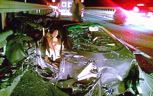 Wrecked Pagani Zonda Roadster F