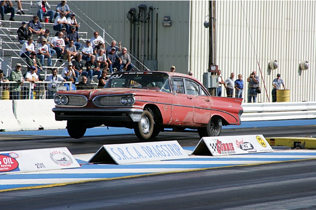 Drag Week Pontiac wheelstand