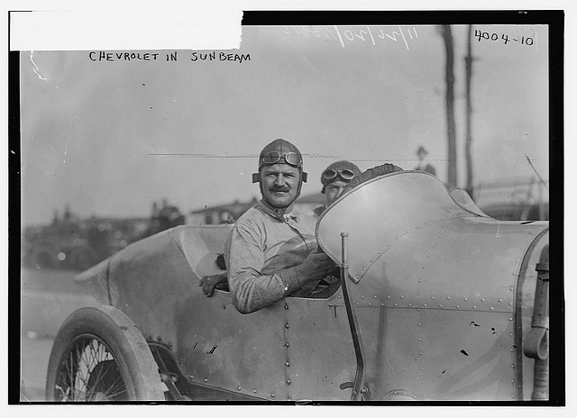 Louis Chevrolet in a Sunbeam race car Louis Chevrolet in a Sunbeam race car