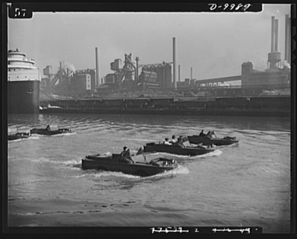 A floatilla of sea jeeps! A floatilla of sea jeeps!